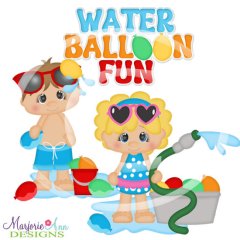 Water Balloon Fun SVG Cutting Files + Clipart