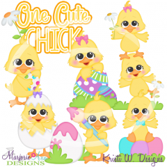 Easter Chicks SVG Cutting Files Includes Clipart