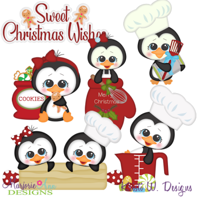 Baking Christmas Sweets SVG Cutting Files + Clipart