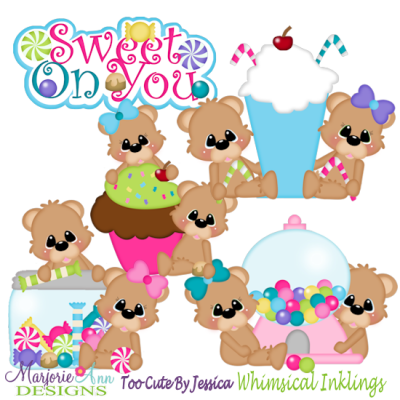 Sweet On You Bears SVG Cutting Files Includes Clipart