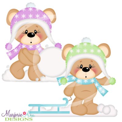 Snow Day Bears 2 SVG Cutting Files