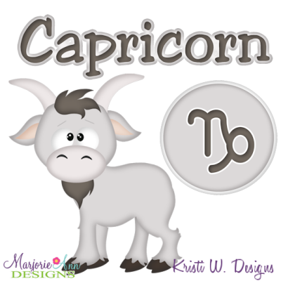 Zodiac Friends~Capricorn SVG Cutting Files + Clipart
