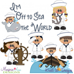 I Love The Sea-Navy SVG Cutting Files + Clipart