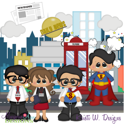 Super Hero SVG Cutting Files Includes Clipart