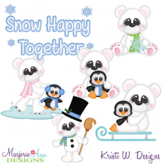 Polar Pals SVG Cutting Files Includes Clipart
