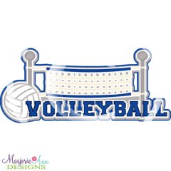 Volleyball 1 Title SVG Cutting Files