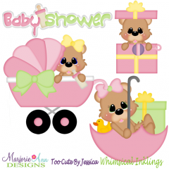 Baby Shower SVG Cutting Files Includes Clipart