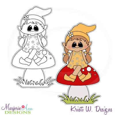 Download Gnome Girl Digital Stamp Clipart 1 25 Marjorie Ann Designs Svg Cutting Files Scrapbooking Shop