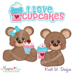 I Love Cupcakes Exclusive SVG Cutting Files Includes Clipart