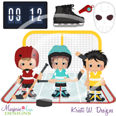Hockey Boys SVG Cutting Files Includes Clipart