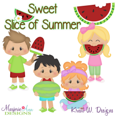 Sweet Slice Of Summer 2 SVG Cutting Files + Clipart
