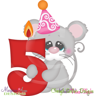 Party Animal 5th Birthday Cutting Files-Includes Clipart