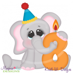 Party Animal 8th Birthday Cutting Files-Includes Clipart