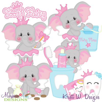 Tooth Fairy Ellie SVG Cutting Files Includes Clipart