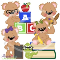 Benny & Belinda Back To School SVG Cutting Files + Clipart