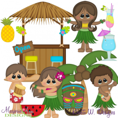 Luau Party SVG Cutting Files + Clipart