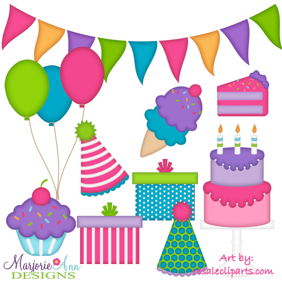 Birthday SVG Cutting Files + Clipart - Click Image to Close
