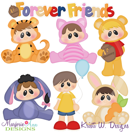 Forever Friends SVG Cutting Files-Includes Clipart - Click Image to Close