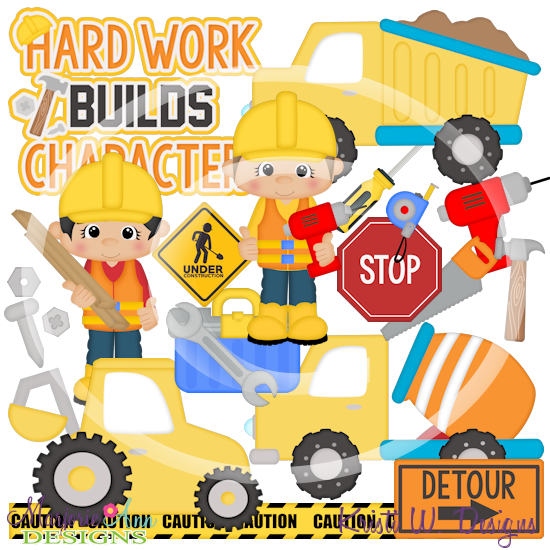 Hard Work Builds Character SVG Cutting Files + Clip Art - Click Image to Close