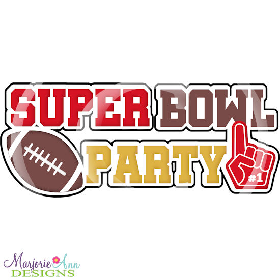 Super Bowl Party Title SVG Cutting Files + Clipart - Click Image to Close