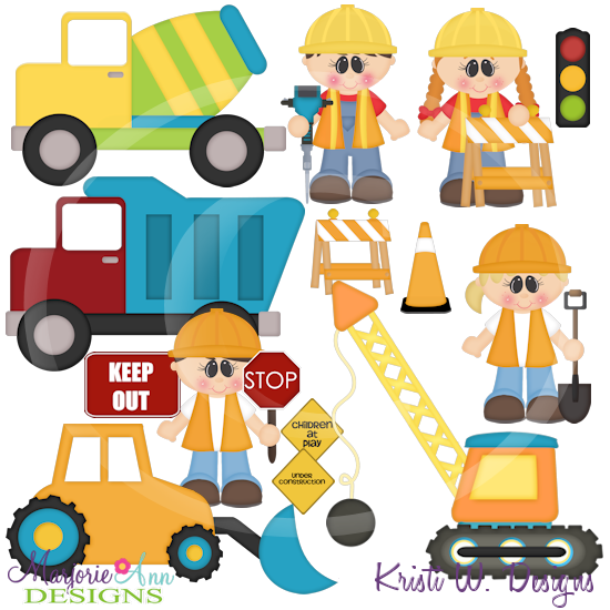 When I Grow Up~Road Worker SVG Cutting Files+Clipart - Click Image to Close